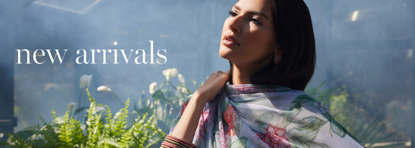 new arrivals | Woman wearing mesh floral wrap shawl scarf 