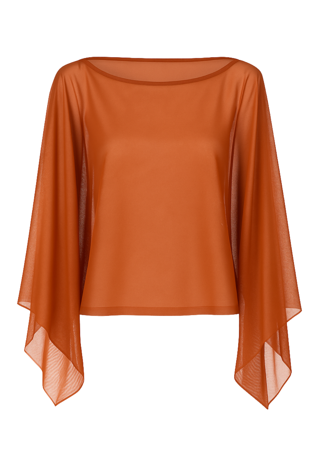 Clivia Sheer Top in Leather Brown