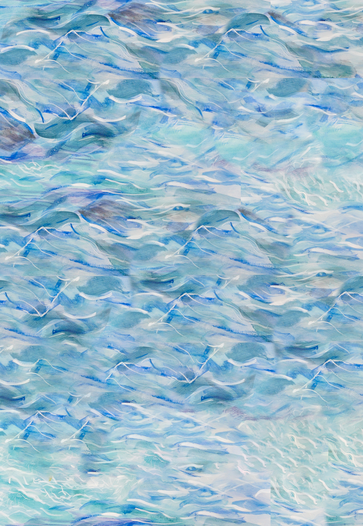 waves print for women's nautical clothing by Ala von Auersperg