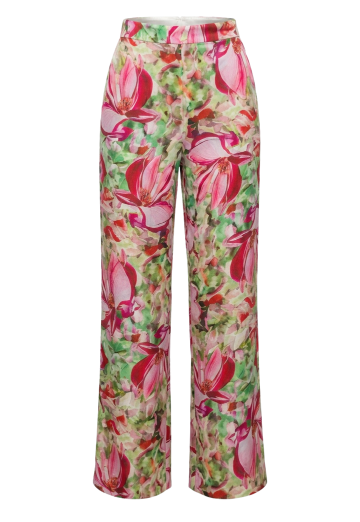 Silk floral pants 