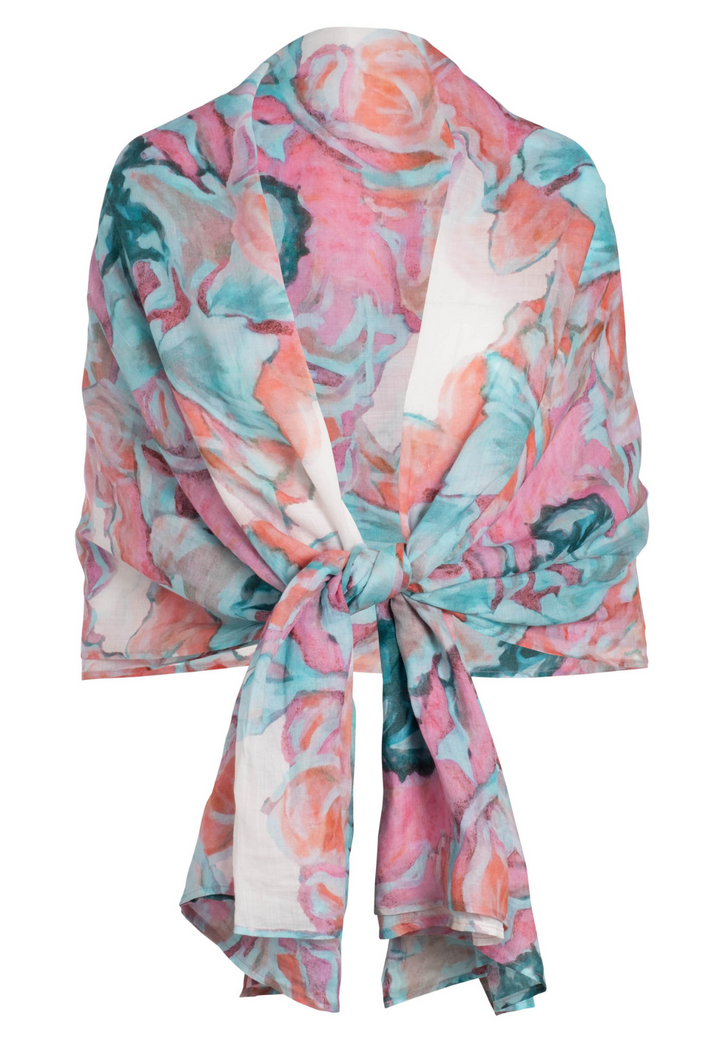 Cassia Cotton Pareo in White Daiquiri