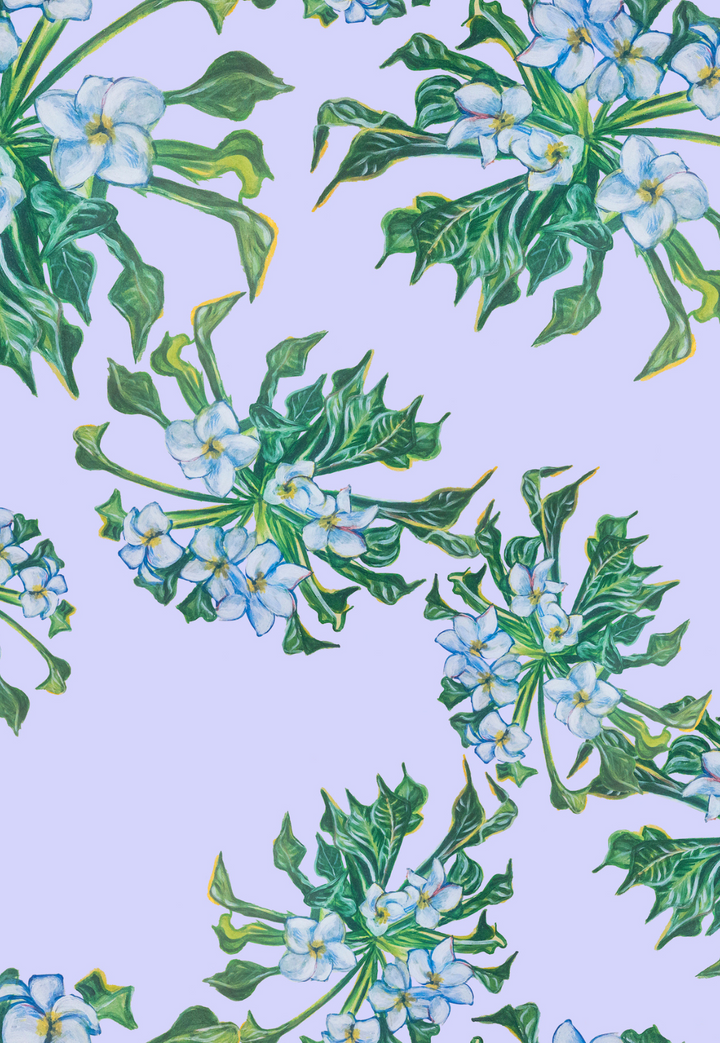 Flora Silk Dress in Lavender Mock Coffee