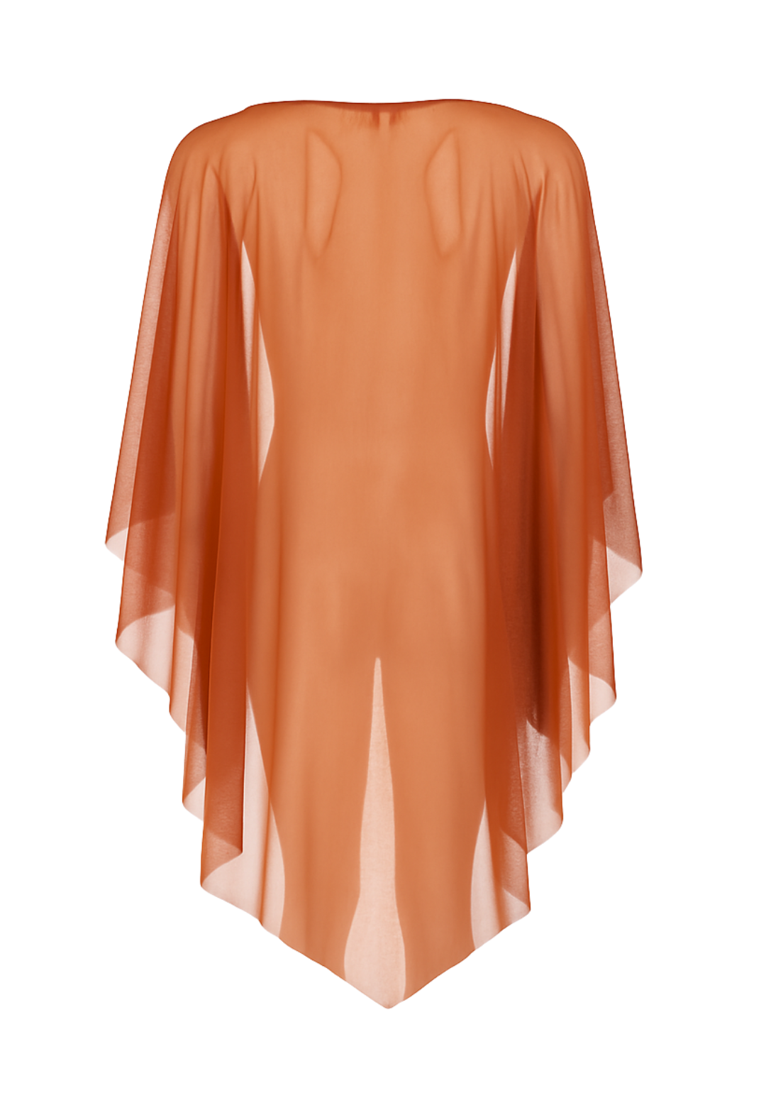 Artemisia Sheer Poncho in Leather Brown