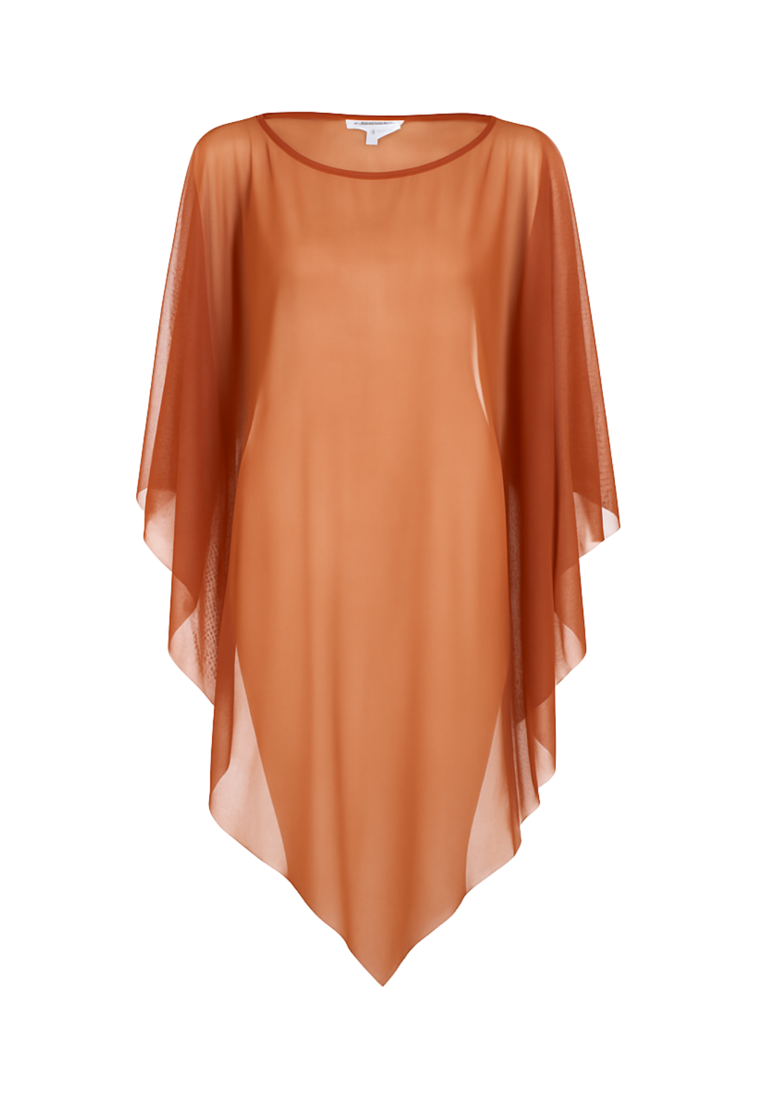 Artemisia Sheer Poncho in Leather Brown