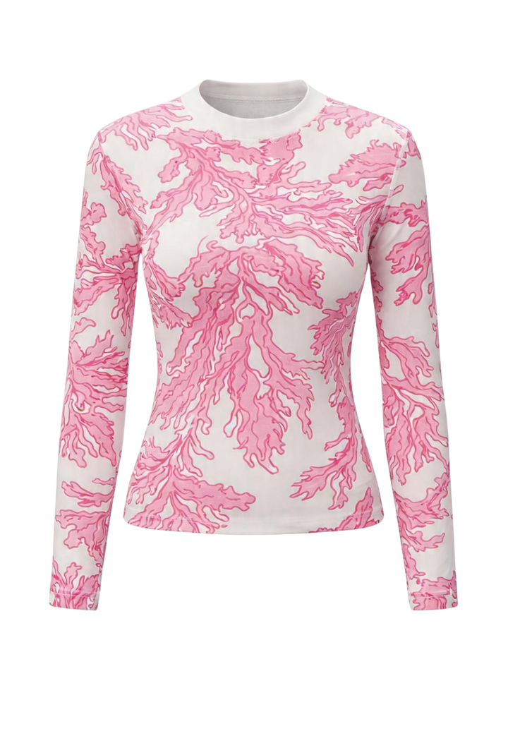 Rina Rash Guard in Pink Coral