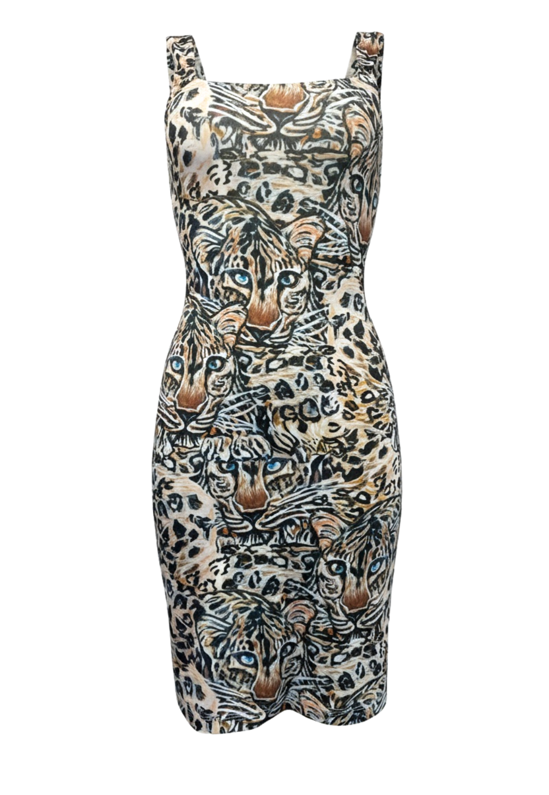 Caterina Mini Dress in Snow Leopard