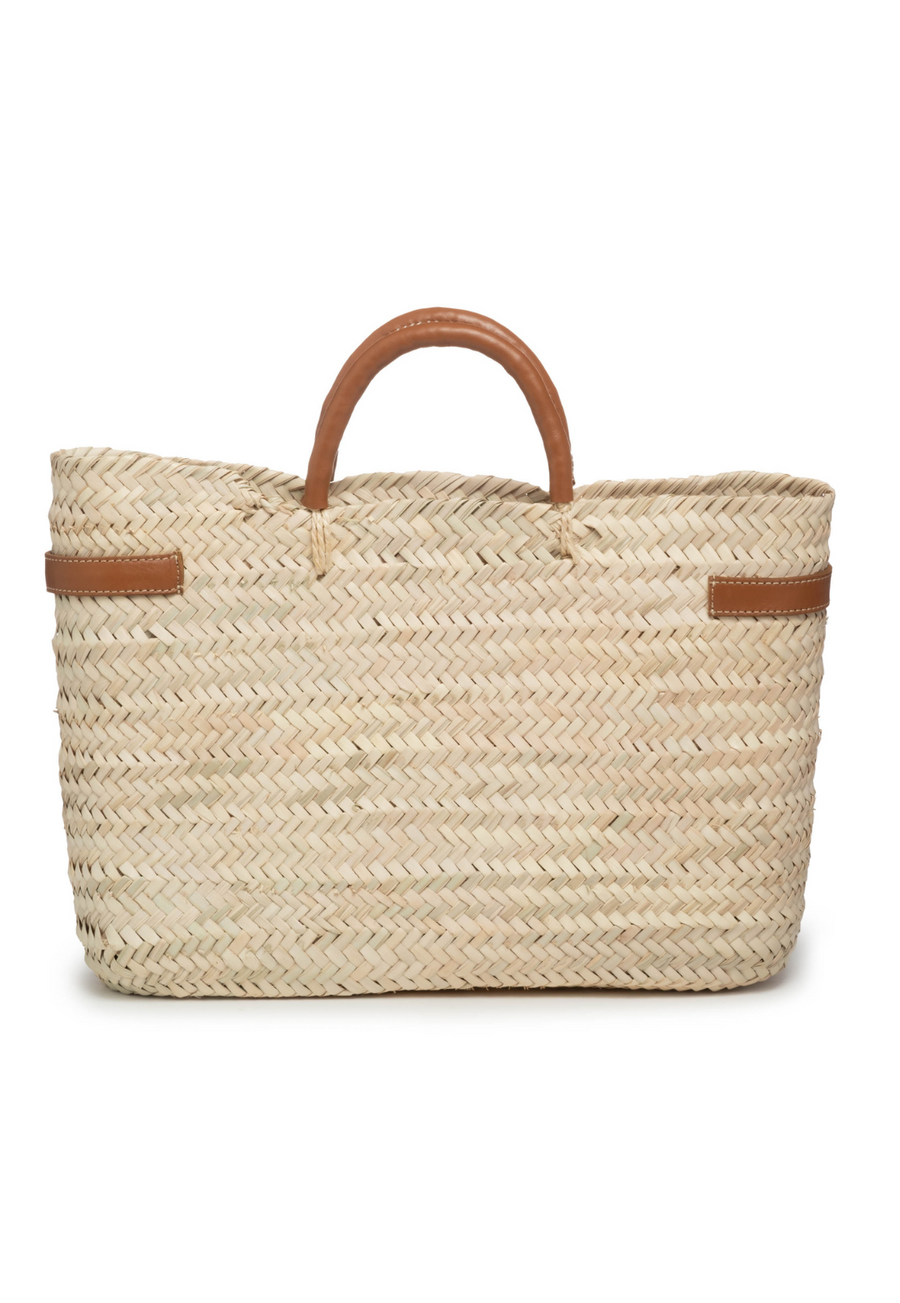 Elegant Straw Bags with Leather Hardware Ala von Auersperg