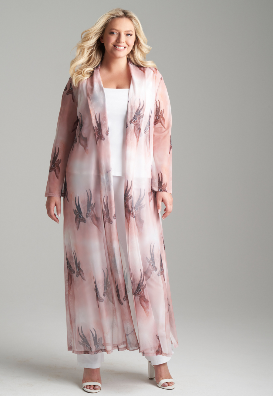 Serena Mesh Duster in Horn Designer Layers Ala von Auersperg