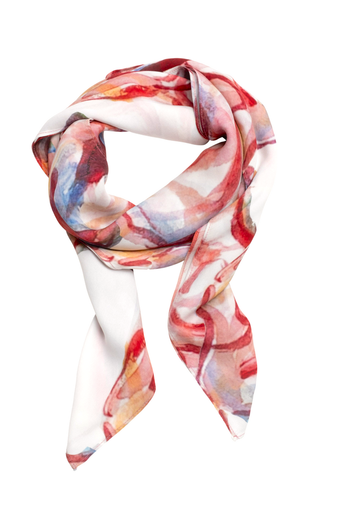 Bette Silk Scarf in Rose Rouge