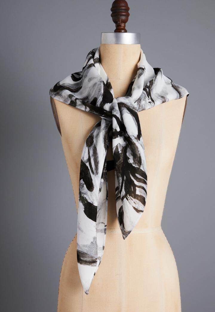 Bette Silk Scarf in Rose Noir