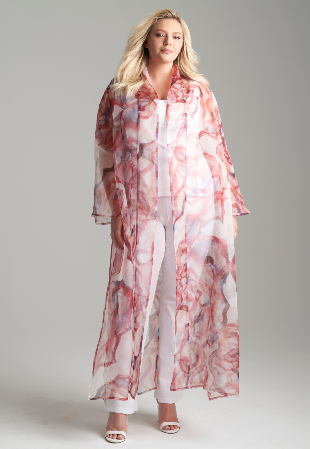 Silk organza duster sales coat