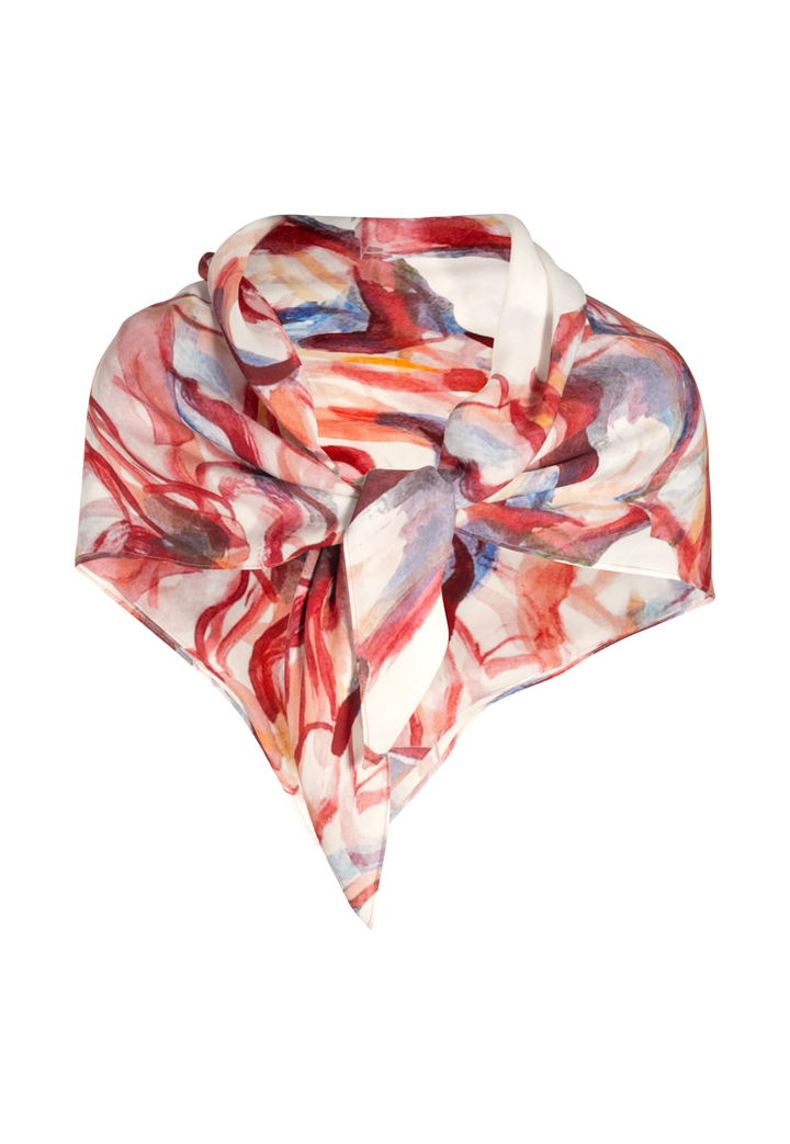 Bette Silk Scarf in Rose Rouge