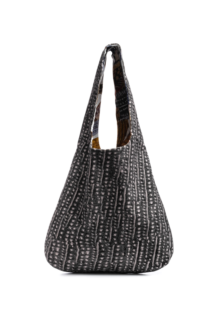 Betty Reversible Tote Bag in White Fantasia