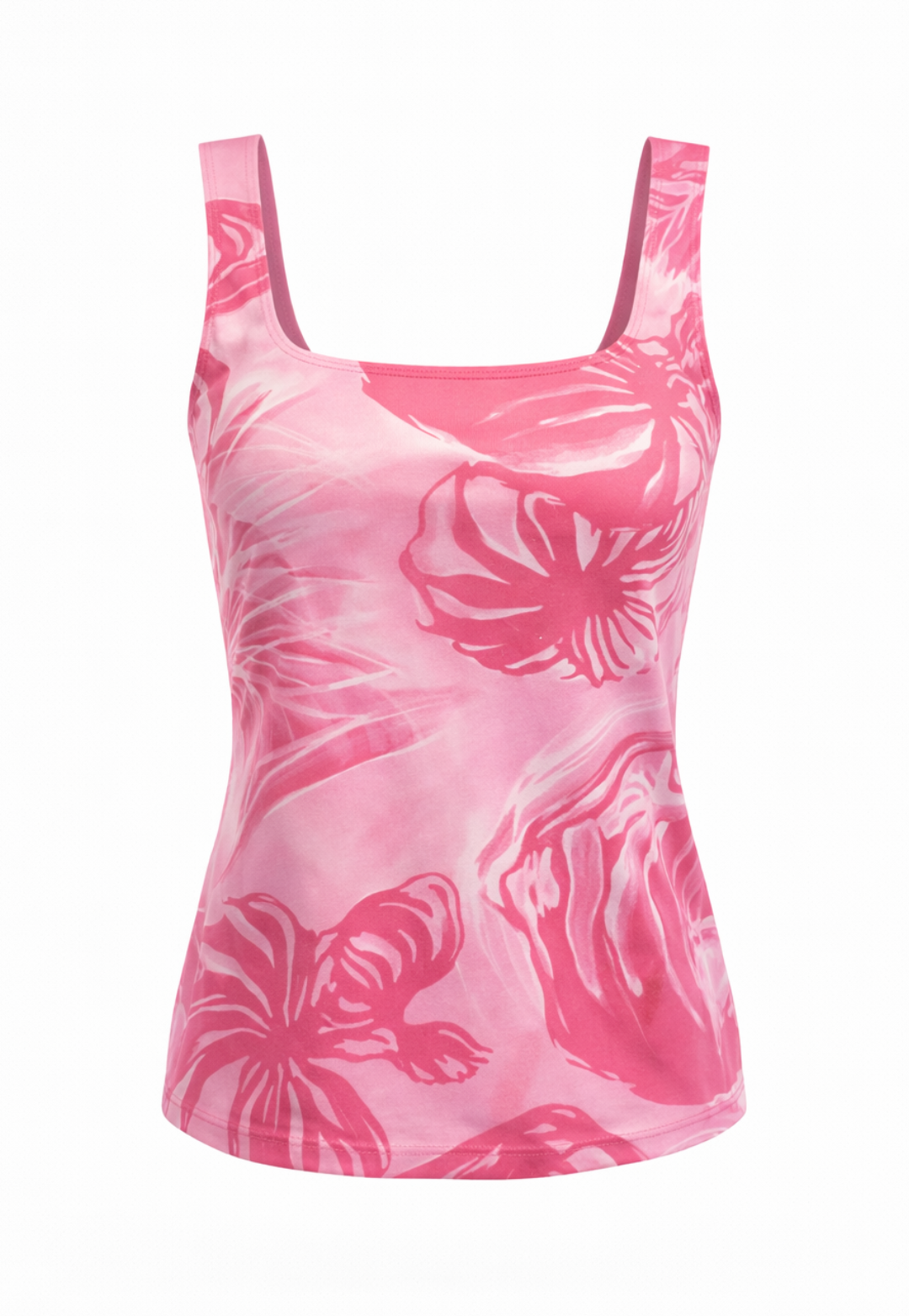 Pink nautical tank top on a white background