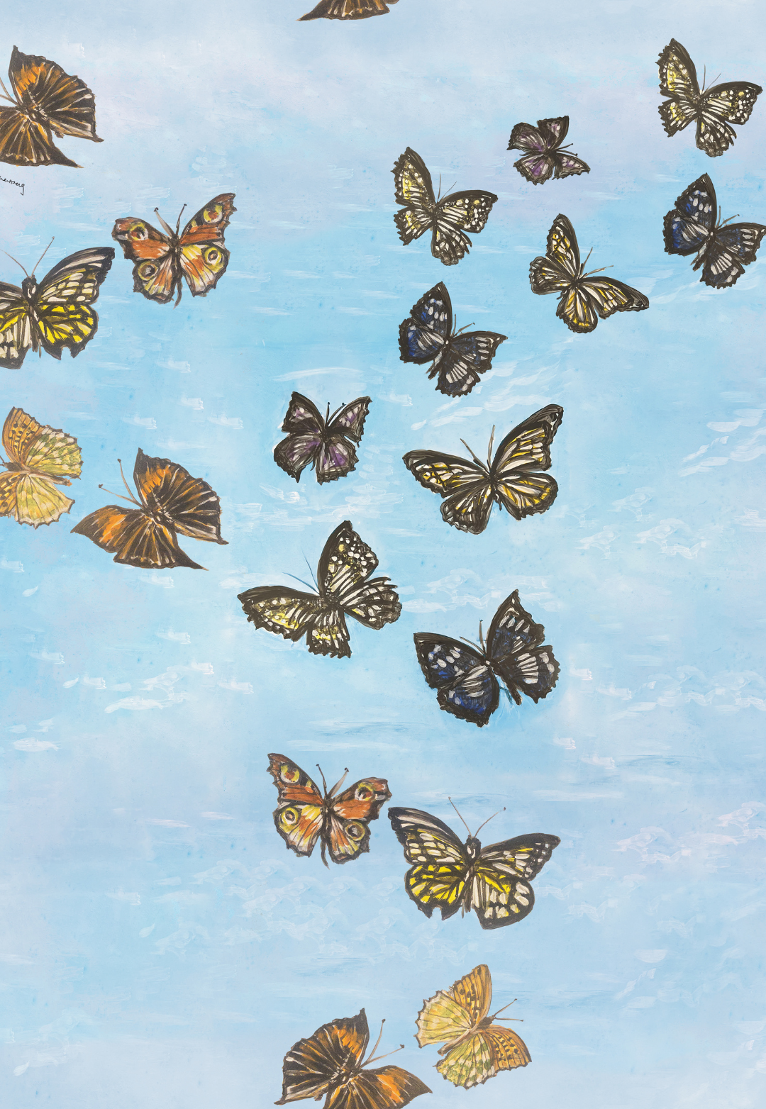 butterfly print for women's tropical clothing by Ala von Auersperg