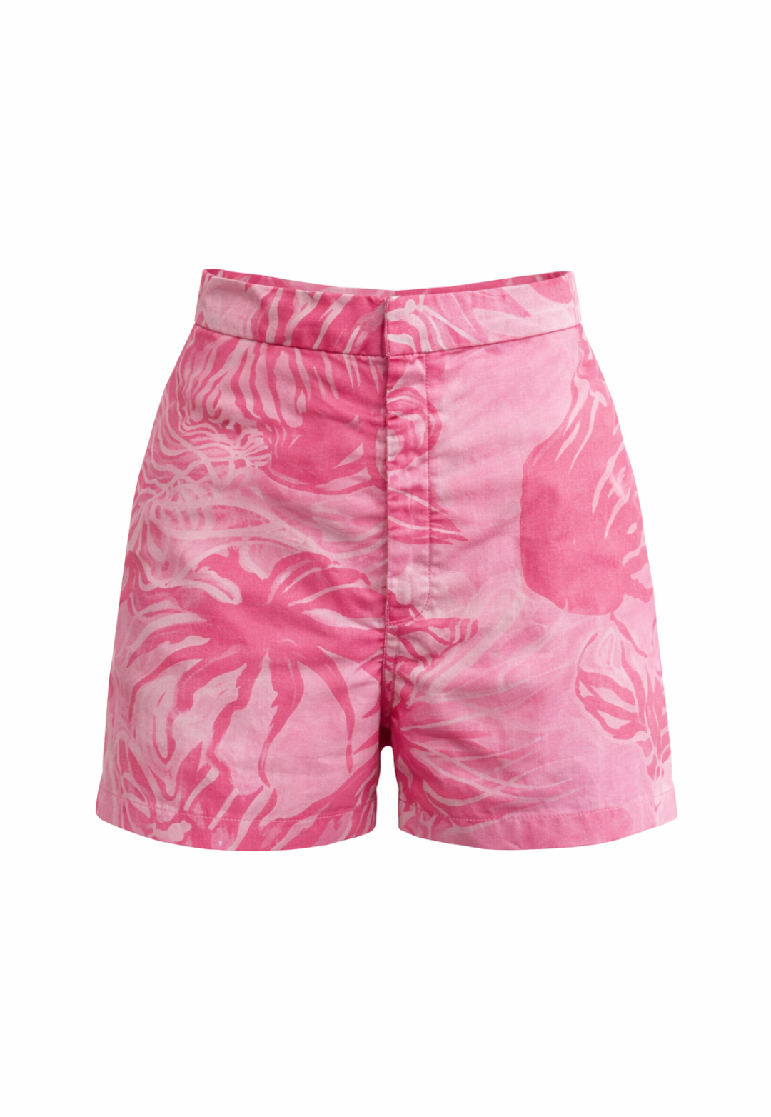 Pink cotton shorts for women