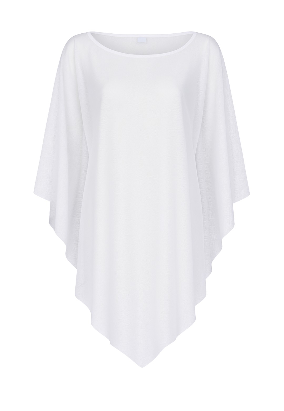 White mesh cover up by designer Ala von Auersperg for womens luxury travel clothing