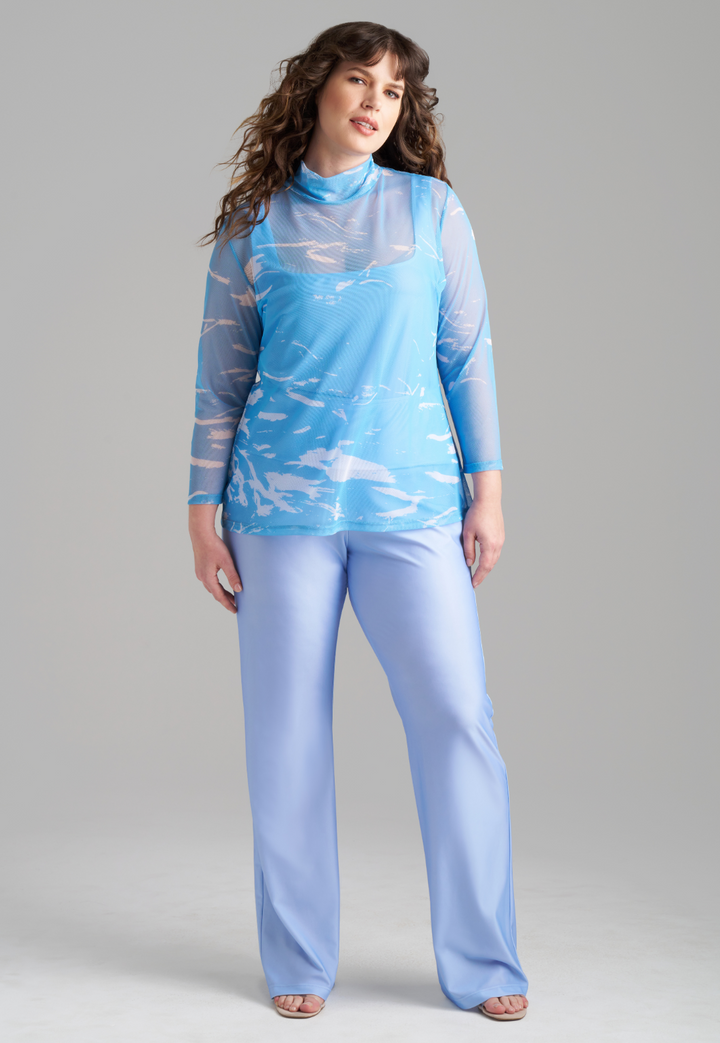 Elaine Stretch Knit Pants in Periwinkle