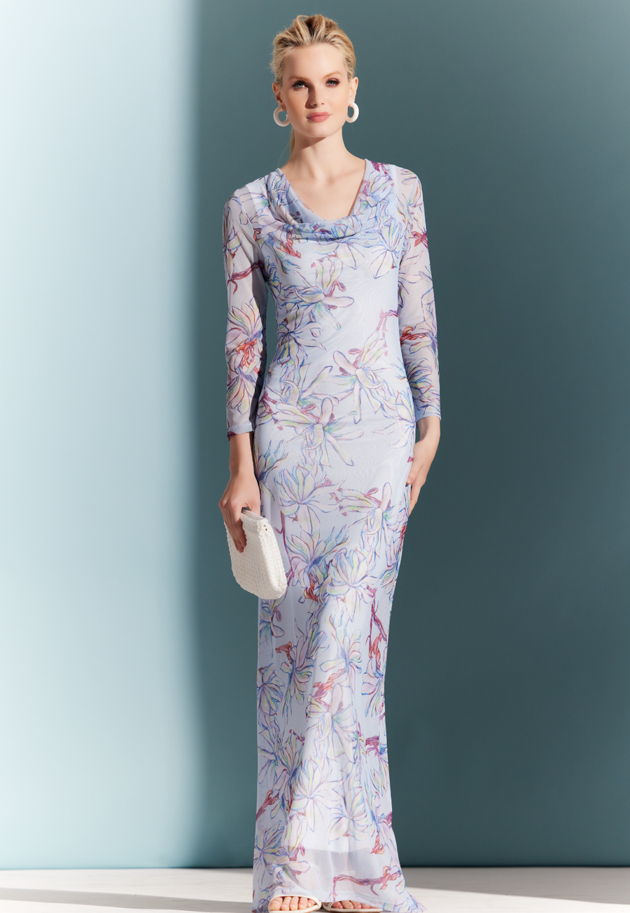 white christmas dresses MNM Couture M1057 : Chic Embroidered Mesh Dress main image 1