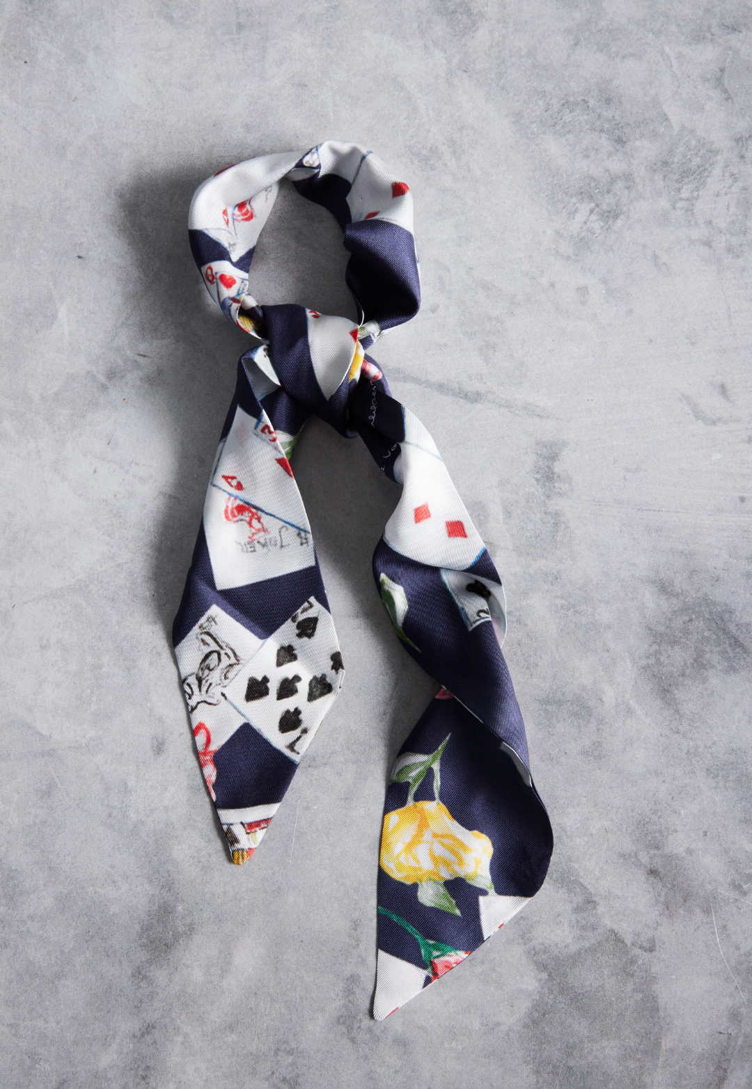 Dealer's Choice printed silk foulard scarf