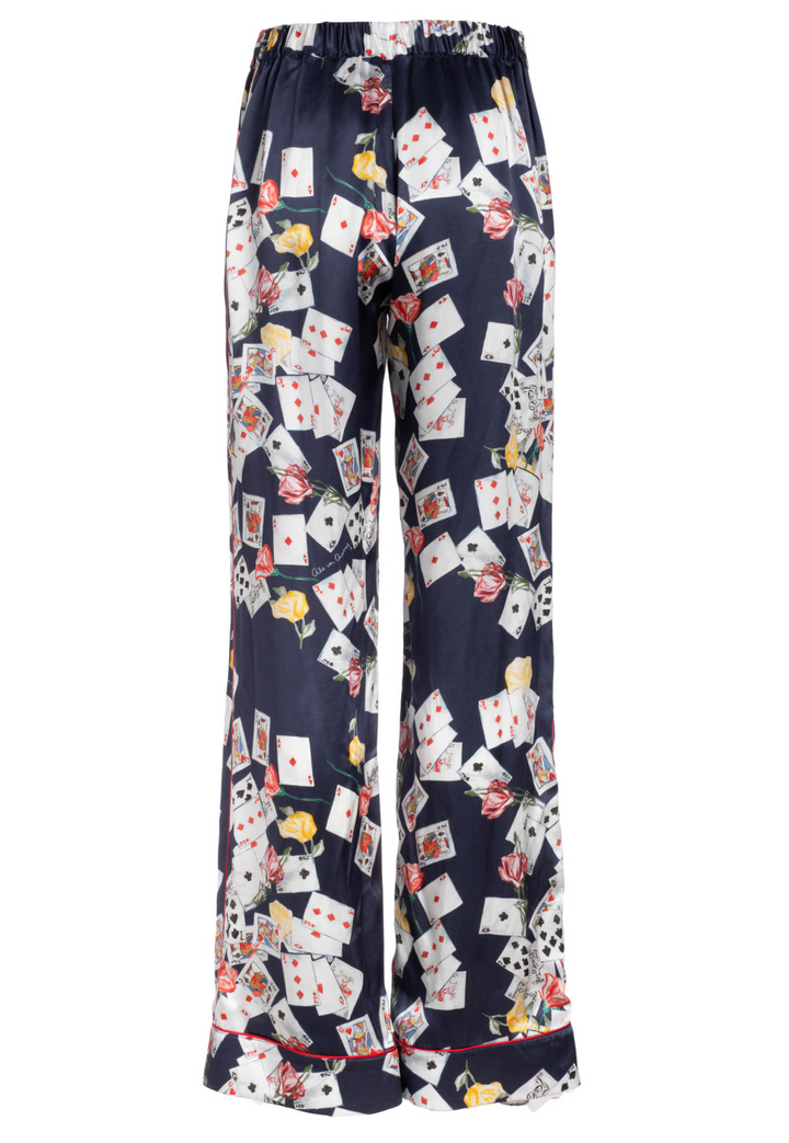 Dealer's Choice printed silk pajama pants