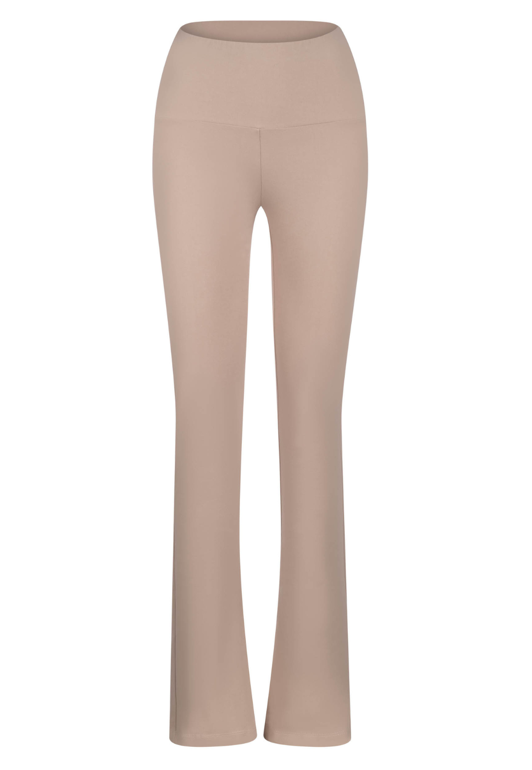 Gabriele khaki stretch cotton bootcut pants with slim-fitting silhouette