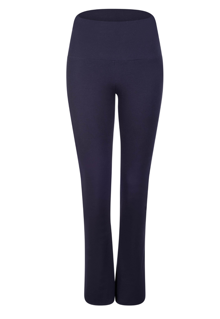 Gabriele navy Italian stretch cotton pants front view