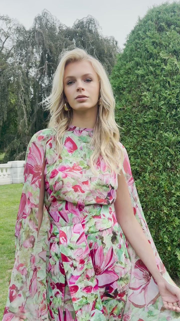 Coraline Silk Dress in Magnolienne