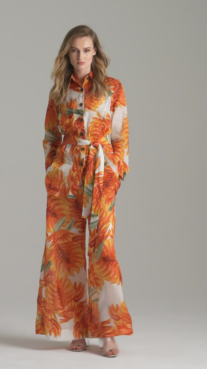 Keaton Blouse in Fire Palm