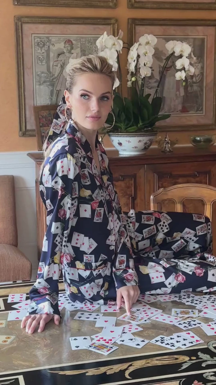 Sobel Silk Pant in Dealer's Choice