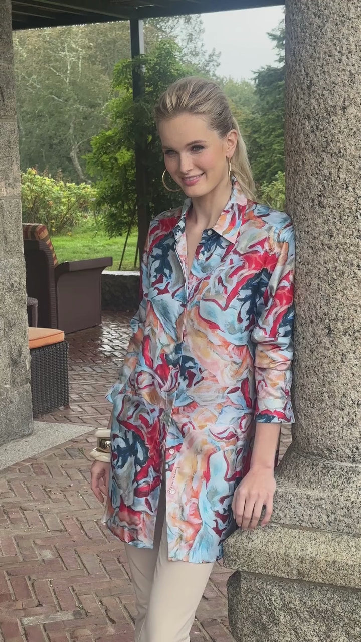 Ala Silk Blouse in Koi