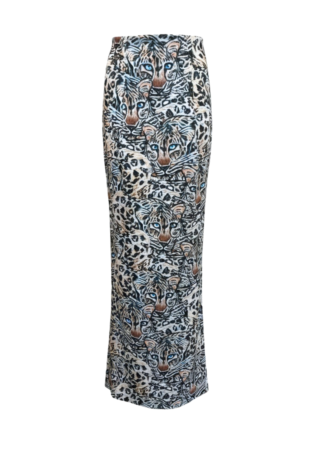 Snow Leopard stretch knit maxi skirt by Ala von Auersperg
