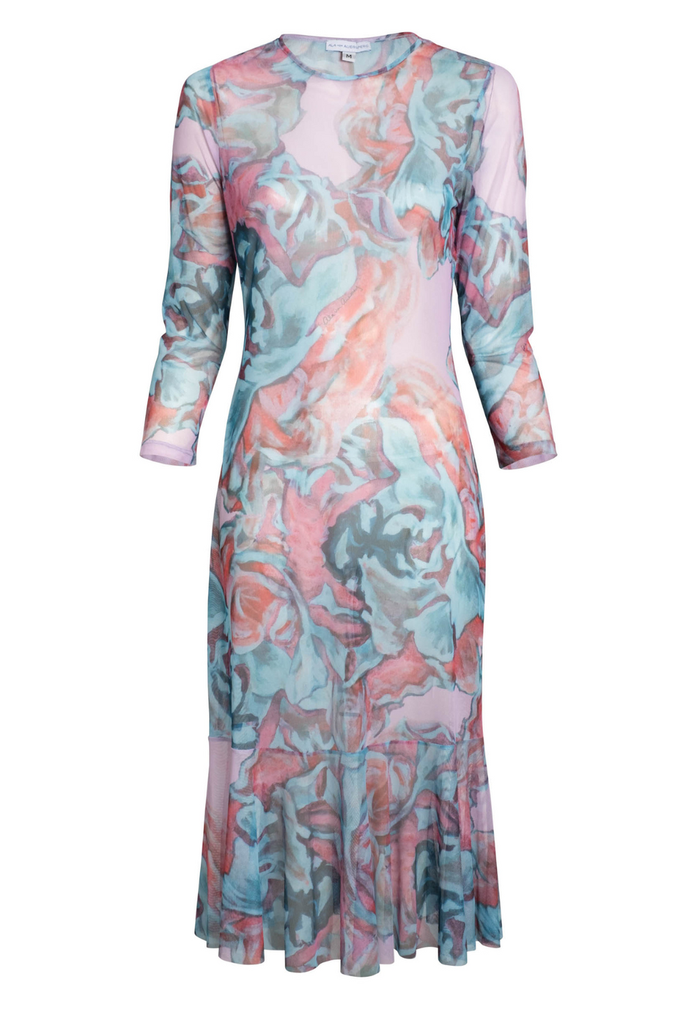 Sophia pink floral sheer dress designed for layering