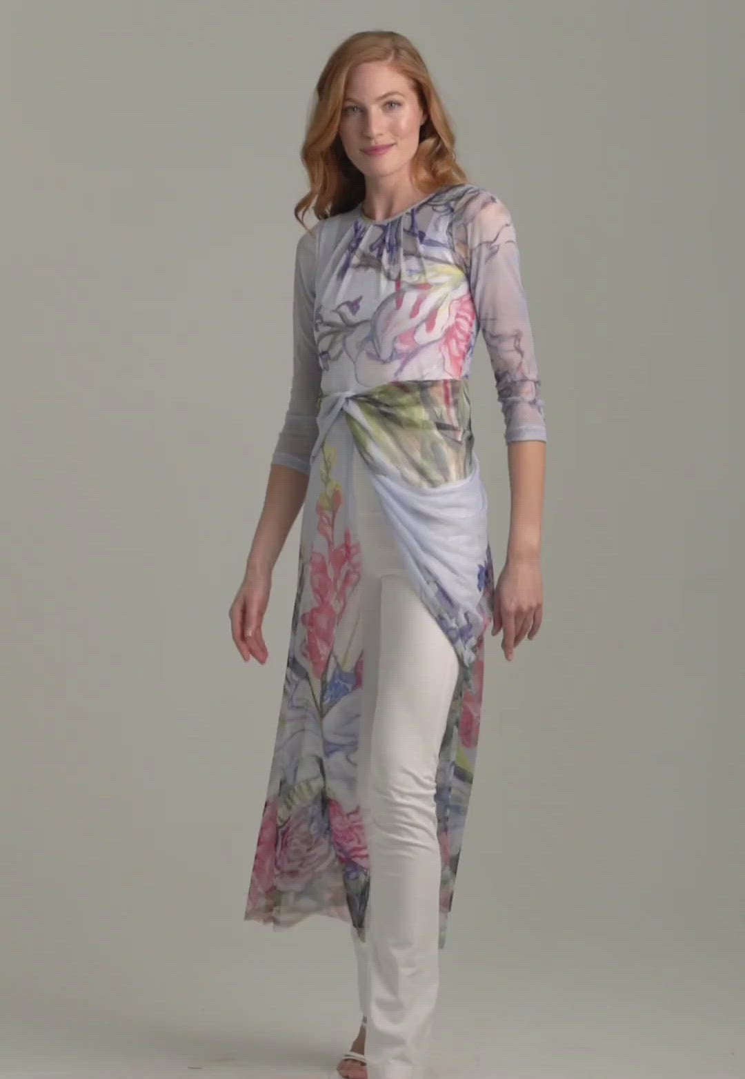 Jerry Sheer Mesh Topper in Southern Bouquet