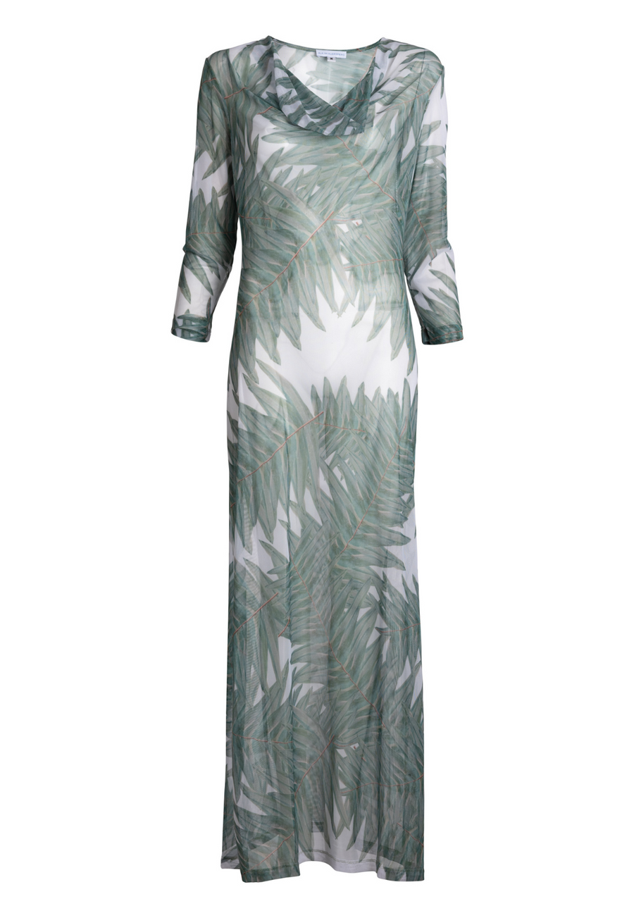 AvA Women's Louise Sheer Dress In Queen Palm XXS AvA Women's Louise Sheer Dress In Queen Palm XXS