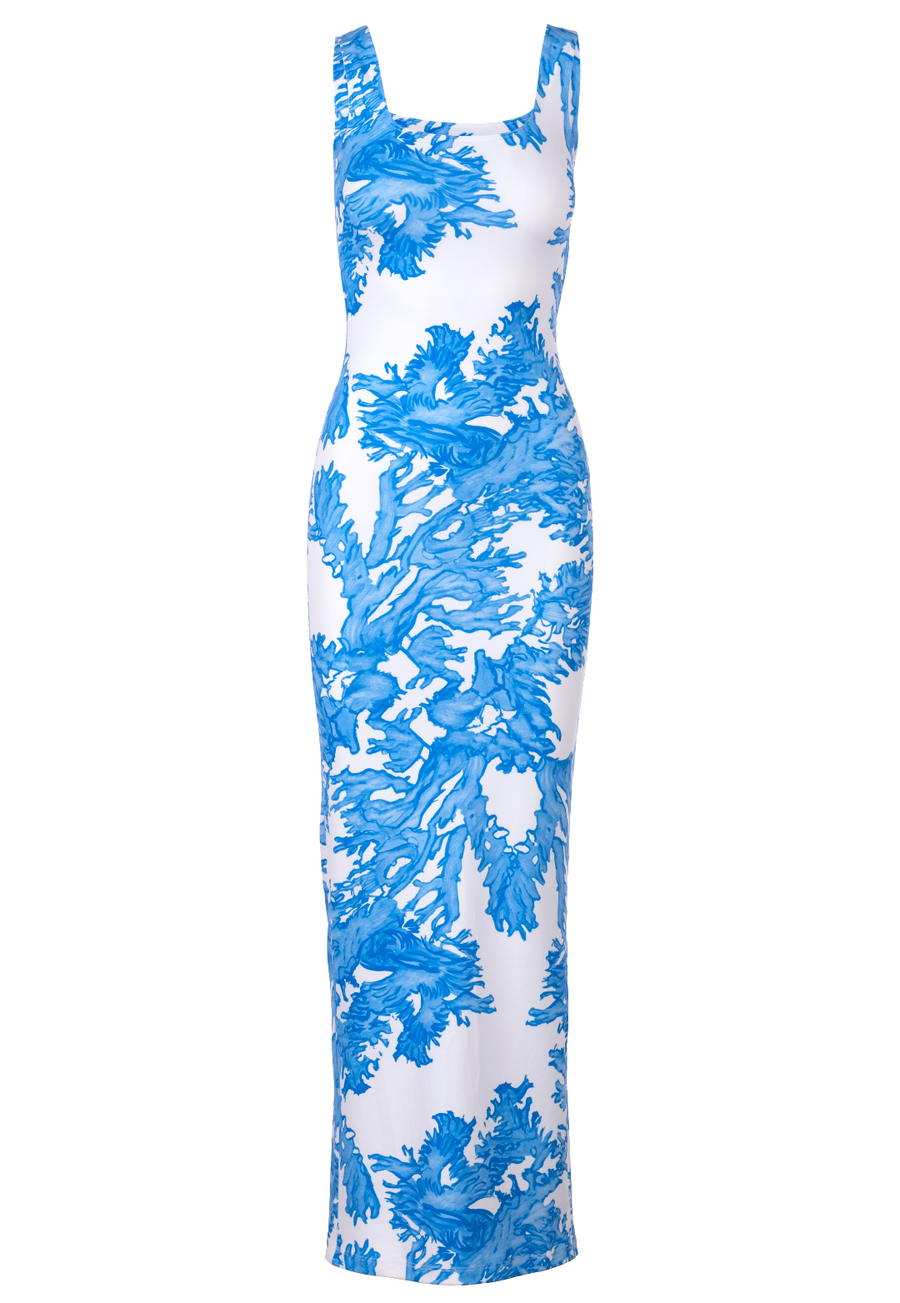 AvA Women's Caterina Long Dress in Blue Coral XXL AvA Women's Caterina Long Dress in Blue Coral XXL