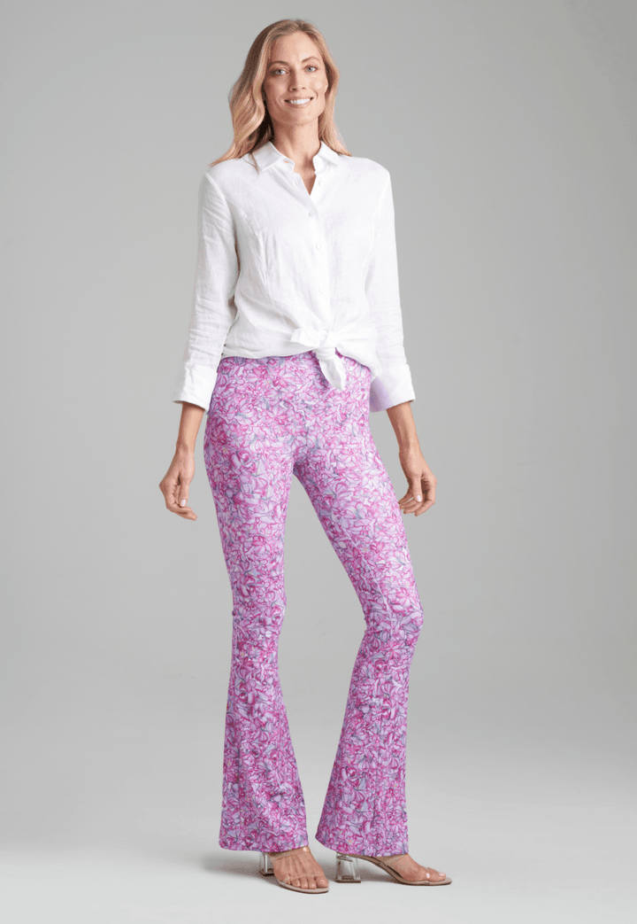 Elaine Stretch Knit Pant in Blooming Orchid - AlavonAuersperg.com
