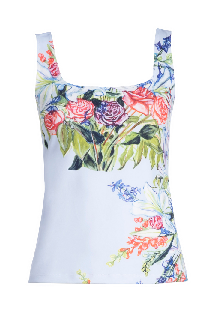 Caterina Stretch Knit Tank Top in Southern Bouquet