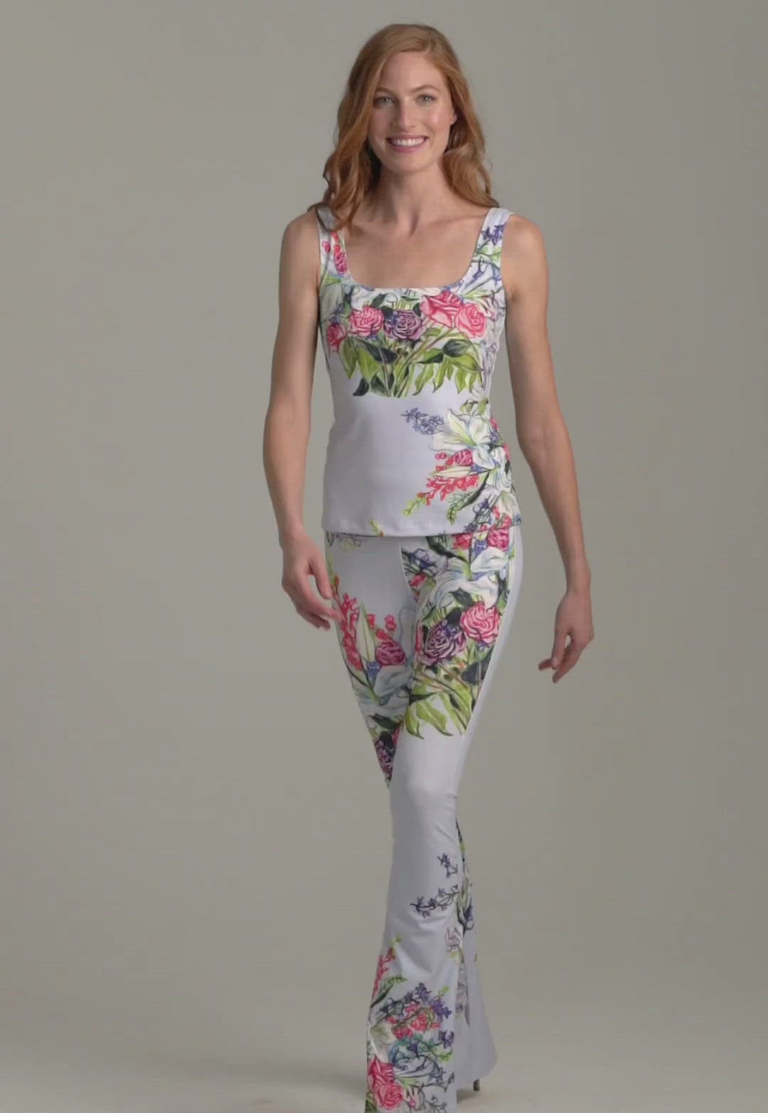 Caterina Stretch Knit Tank Top in Southern Bouquet