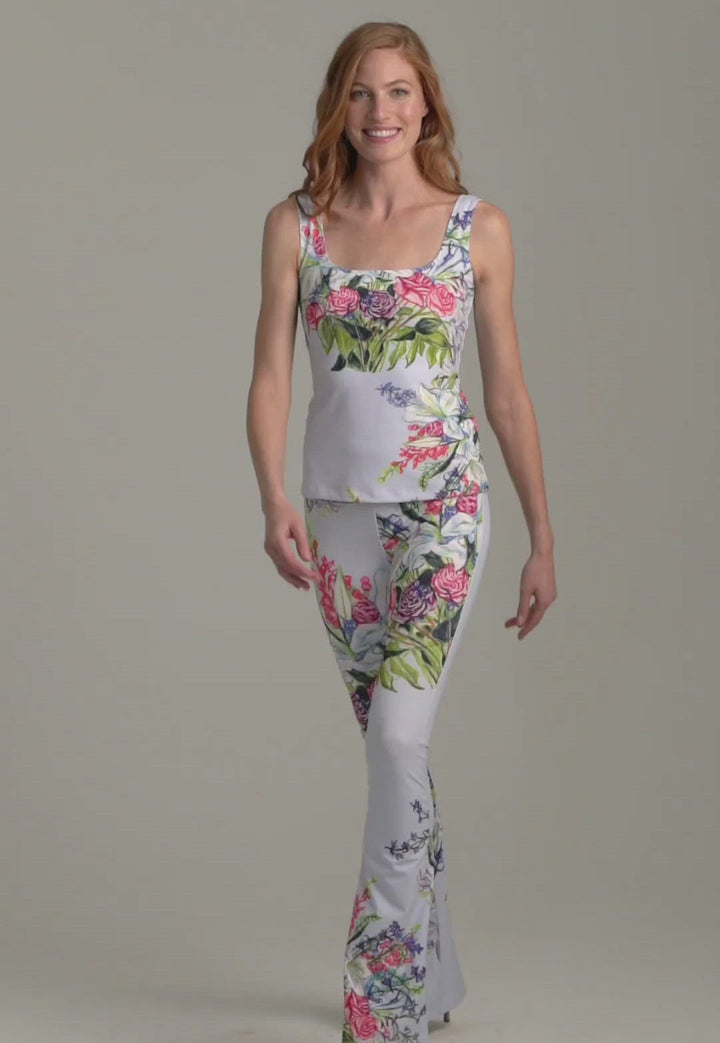 Caterina Stretch Knit Tank Top in Southern Bouquet