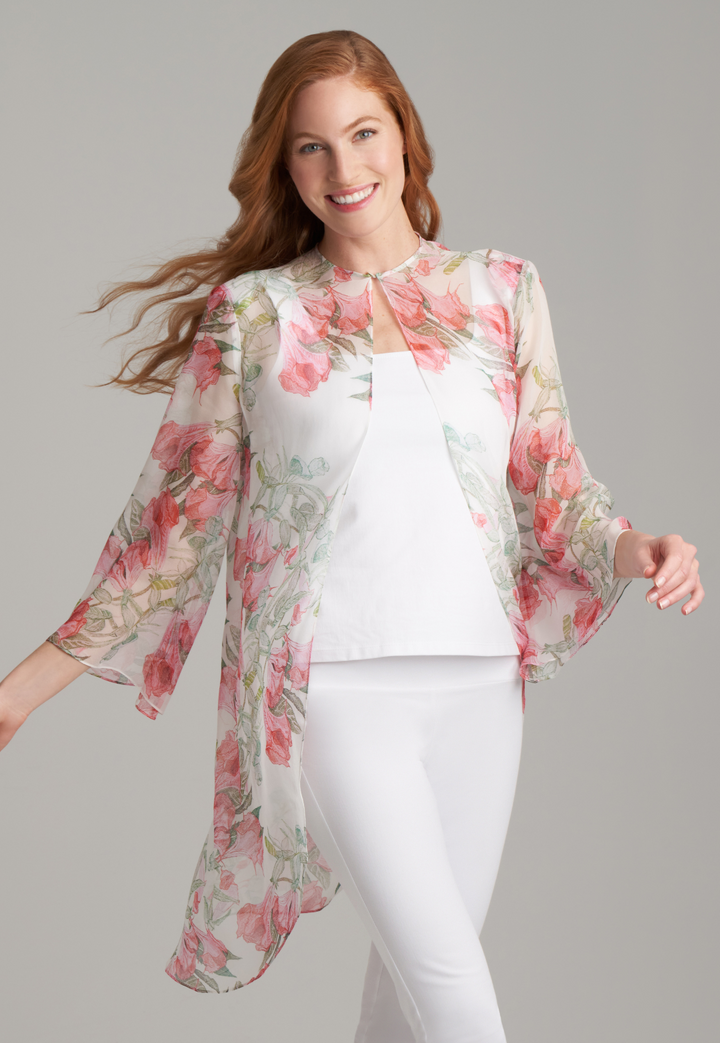 Suzanne Silk Opera Jacket in Angels Trumpet