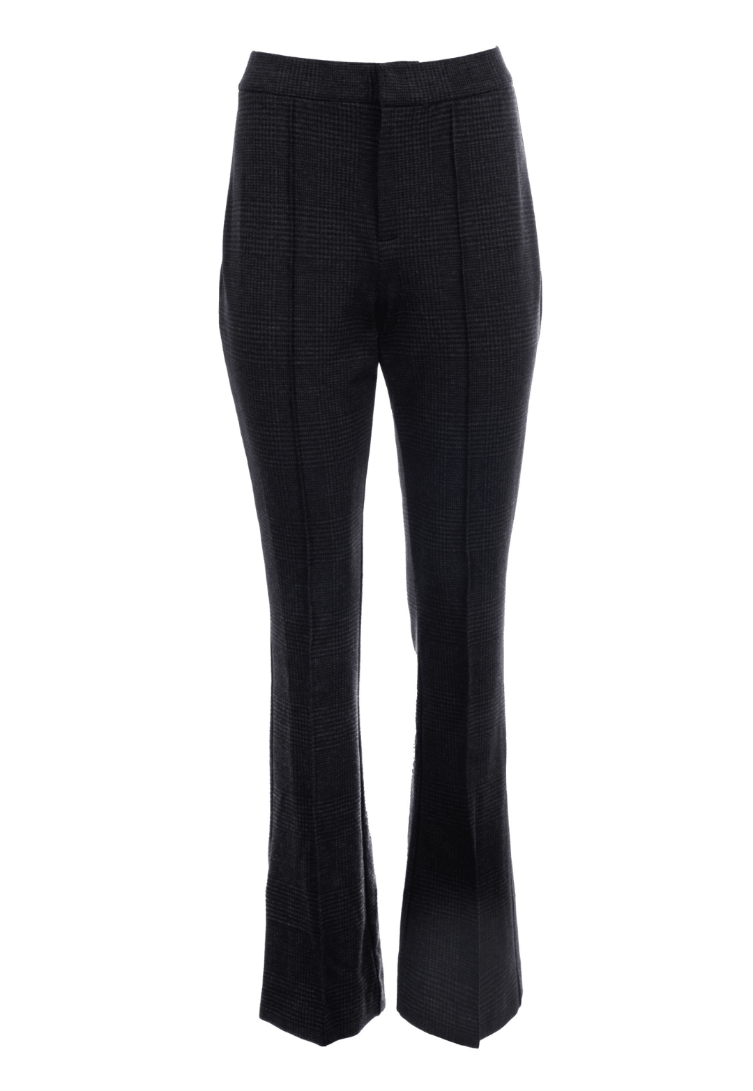 Stretch knit plaid manse pants by Ala von Auersperg for fall 2022